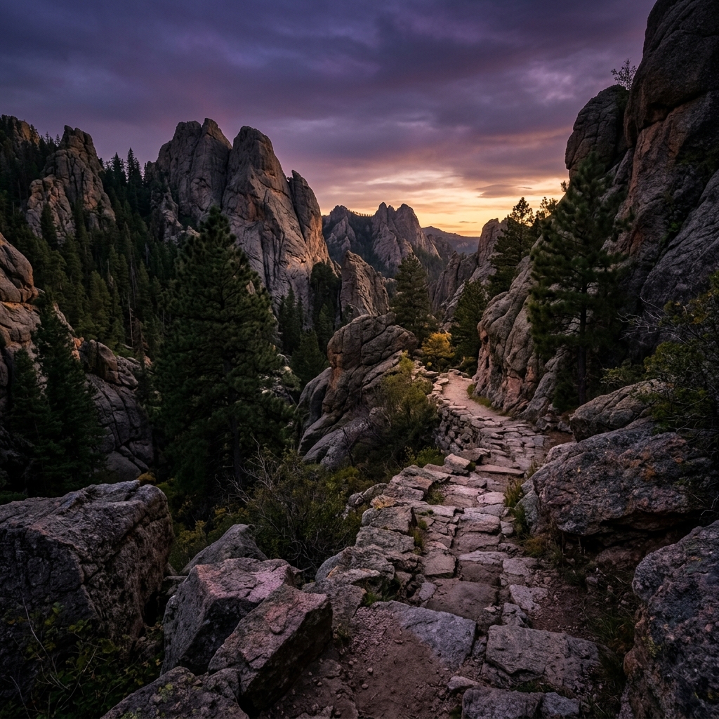 Ancient stone path through Black Hills